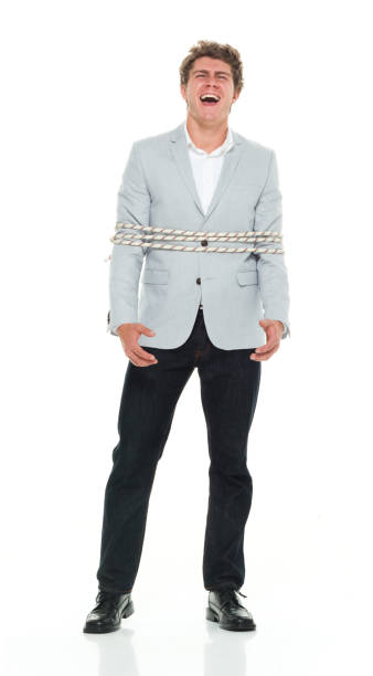 istock Smart casual dressed man tied up 917056616