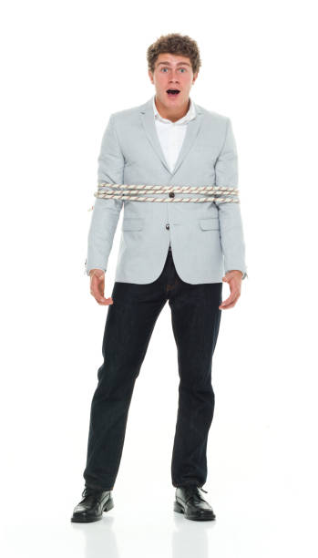 istock Smart casual dressed man tied up 917056622