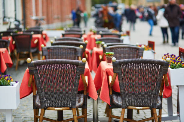 istock outdoor cafe in Brugge, Belgium 917059170