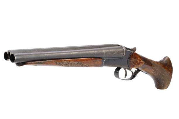 istock Crime weapon - sawn off shotgun 917059474