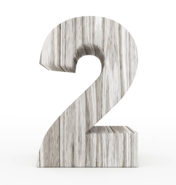 istock number 2 3d wooden isolated on white 917063276