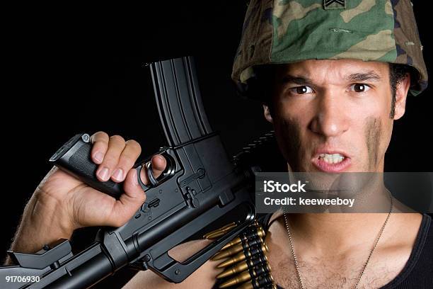 Hombre Enojado Militar Foto de stock y más banco de imágenes de Adulto - Adulto, Adulto joven, Africano-americano