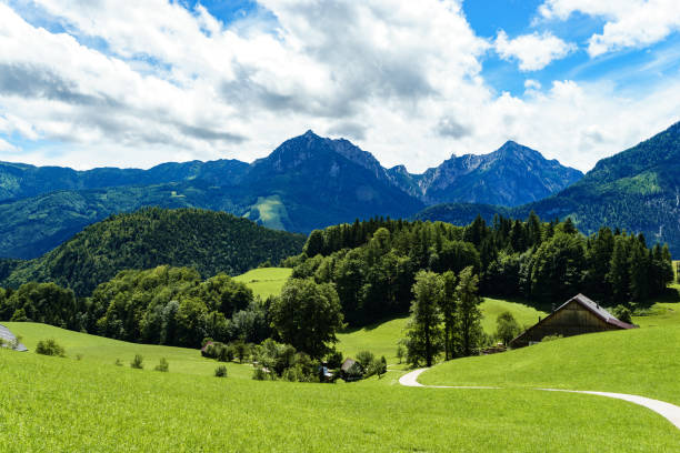 istock View on Austrian alps and traditional buildings 917072836