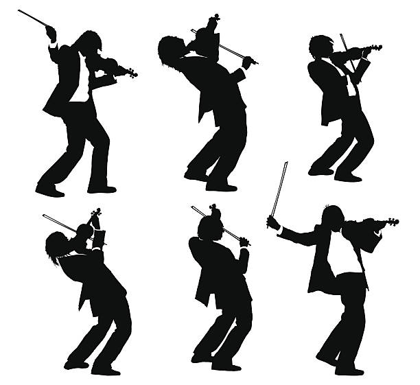 illustrazioni stock, clip art, cartoni animati e icone di tendenza di violinista - violinist