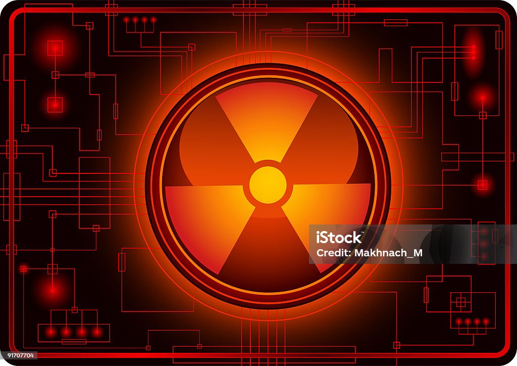 Señal de Nuclear - Ilustración de stock de Amenazas libre de derechos