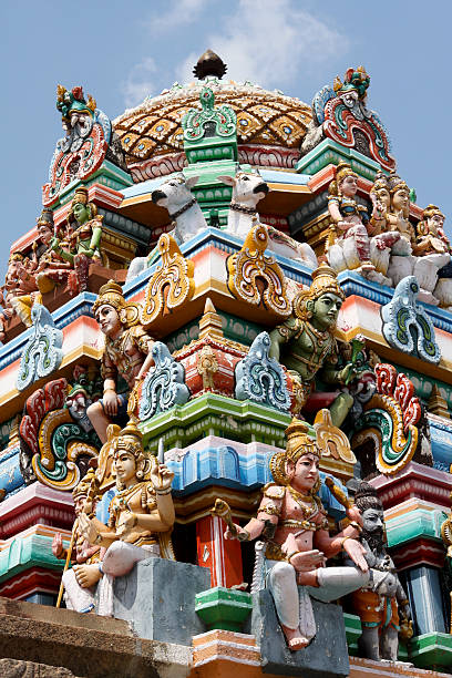 Kapaleeswarar temple in Chennai Kapaleeswarar temple in Chennai (formerly known as Madras), Tamil Nadu province, India. kapaleeswarar temple photos stock pictures, royalty-free photos & images