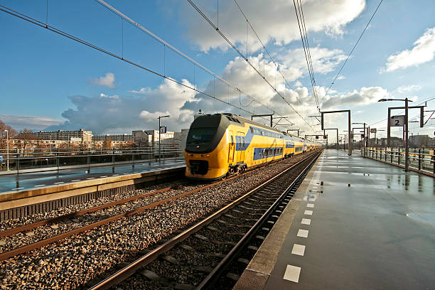 istock Train arriving in Bijlmerstation Amsterdam Netherlands 91708166