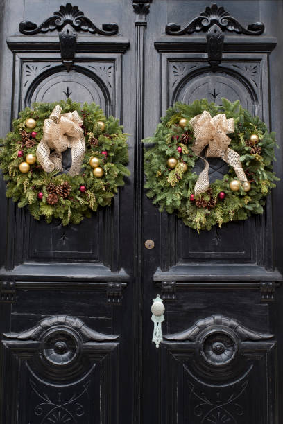 istock Christmas decoration on doors 917087904