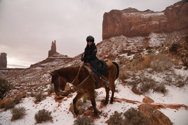 istock Horse riding in Utah on a snowy winter day 917087984