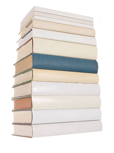 istock Pile of white books with one blue book 91708891