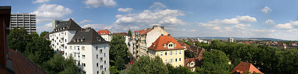 panorama vom kasseler stadtteil vorderer westen - söhre - fotografias e filmes do acervo