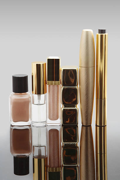 istock Cosmetics neatly organized in a line 91709319