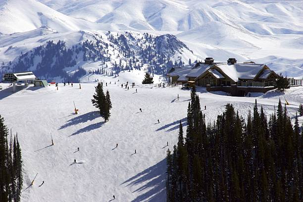 descente ski - sun valley idaho photos et images de collection