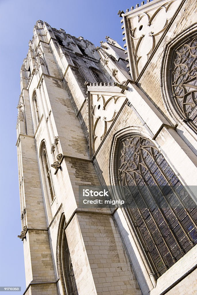 Catedral de Bruxelas - Foto de stock de Arquitetura royalty-free