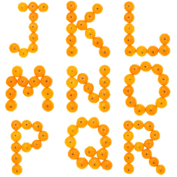 arancio alfabeto - alphabet letter n food fruit foto e immagini stock