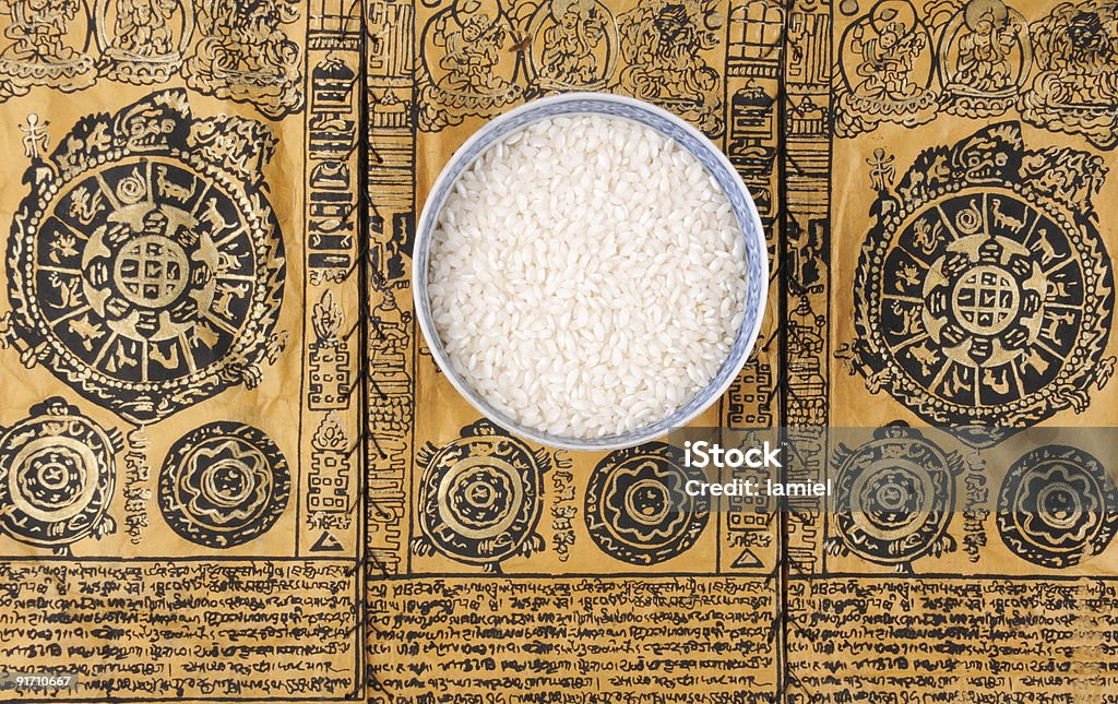 Reis und Gebete - Lizenzfrei Asiatischer Holzschnitt Stock-Foto