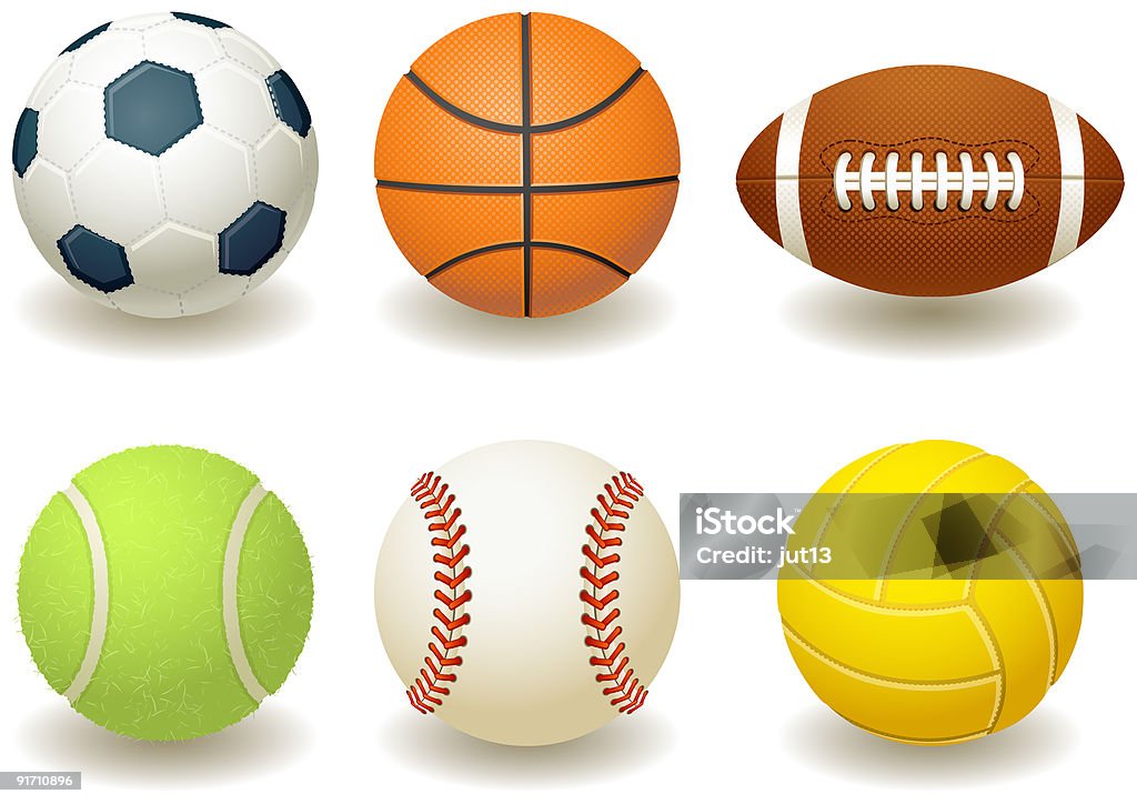 Ball Rectangle Photo Six Vector Images Of Sports Balls In A Rectangular Grid Stock ...