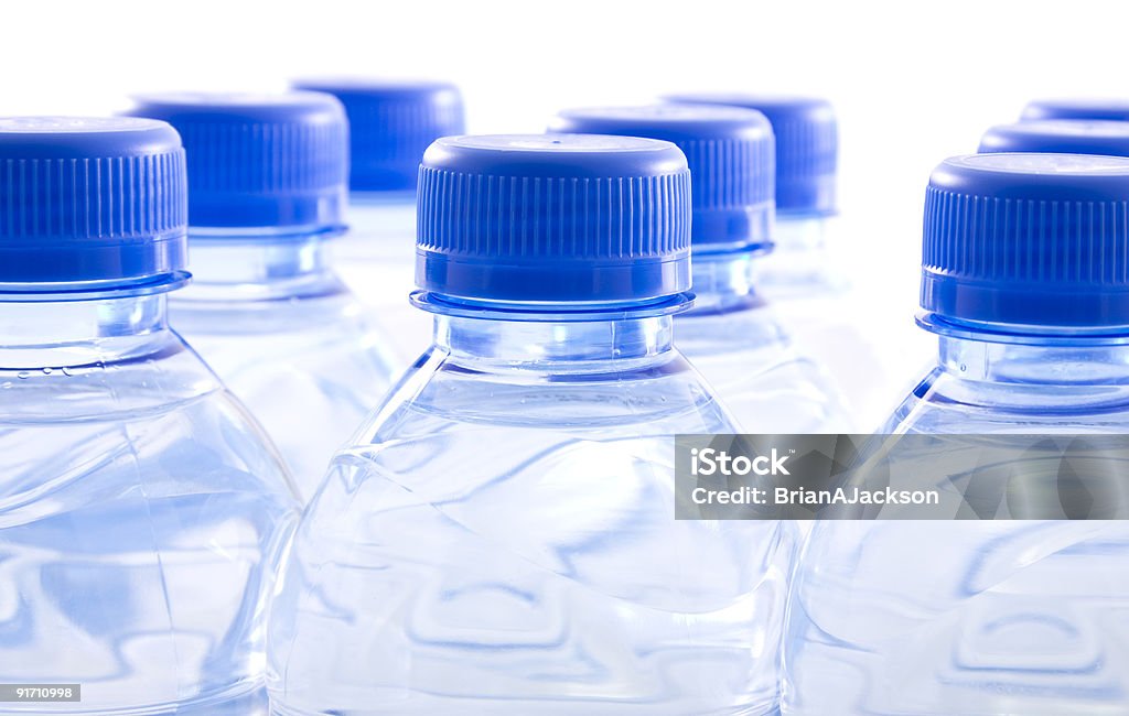 Water bottles  Back Lit Stock Photo
