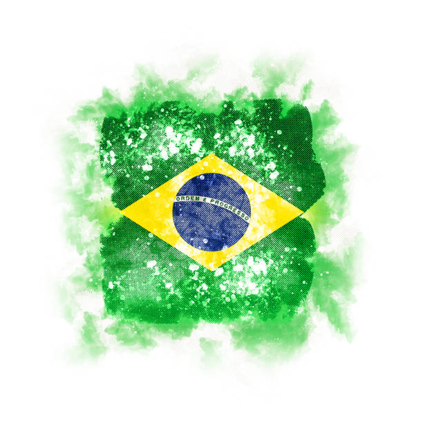 istock Square grunge flag of brazil 917110236