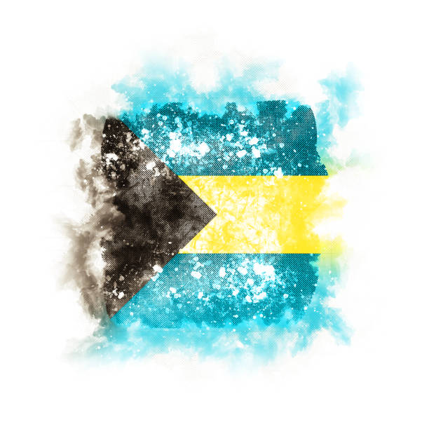 istock Square grunge flag of bahamas 917110772