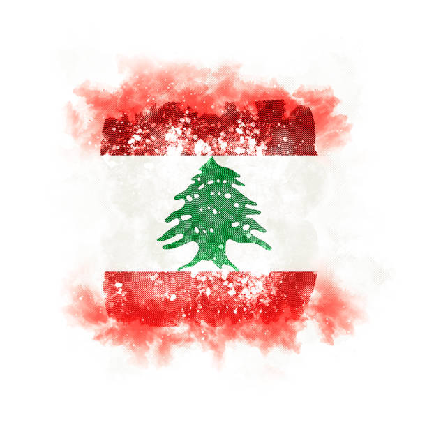 istock Square grunge flag of lebanon 917116748