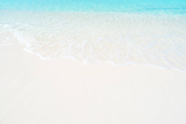 istock Sea waves and sand beach background 917116892