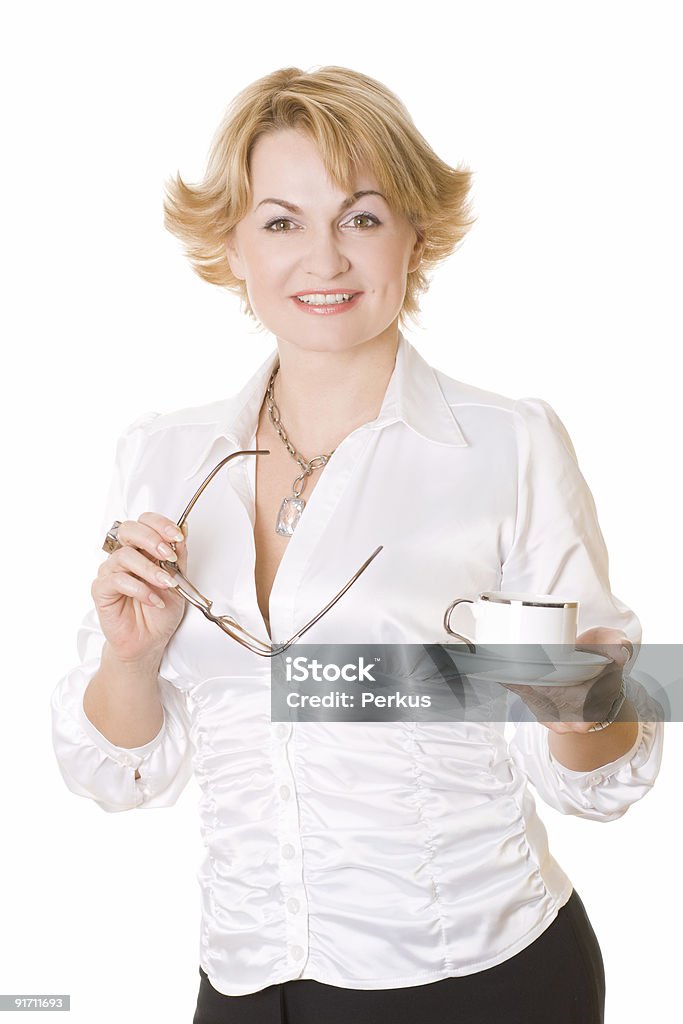 함께 커피를 치도 - 로열티 프리 금발 머리 스톡 사진