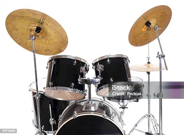 Tambor Conjunto De Quatro Em Branco - Fotografias de stock e mais imagens de Bombo - Bombo, Adulação, Bateria - Instrumento de Percussão