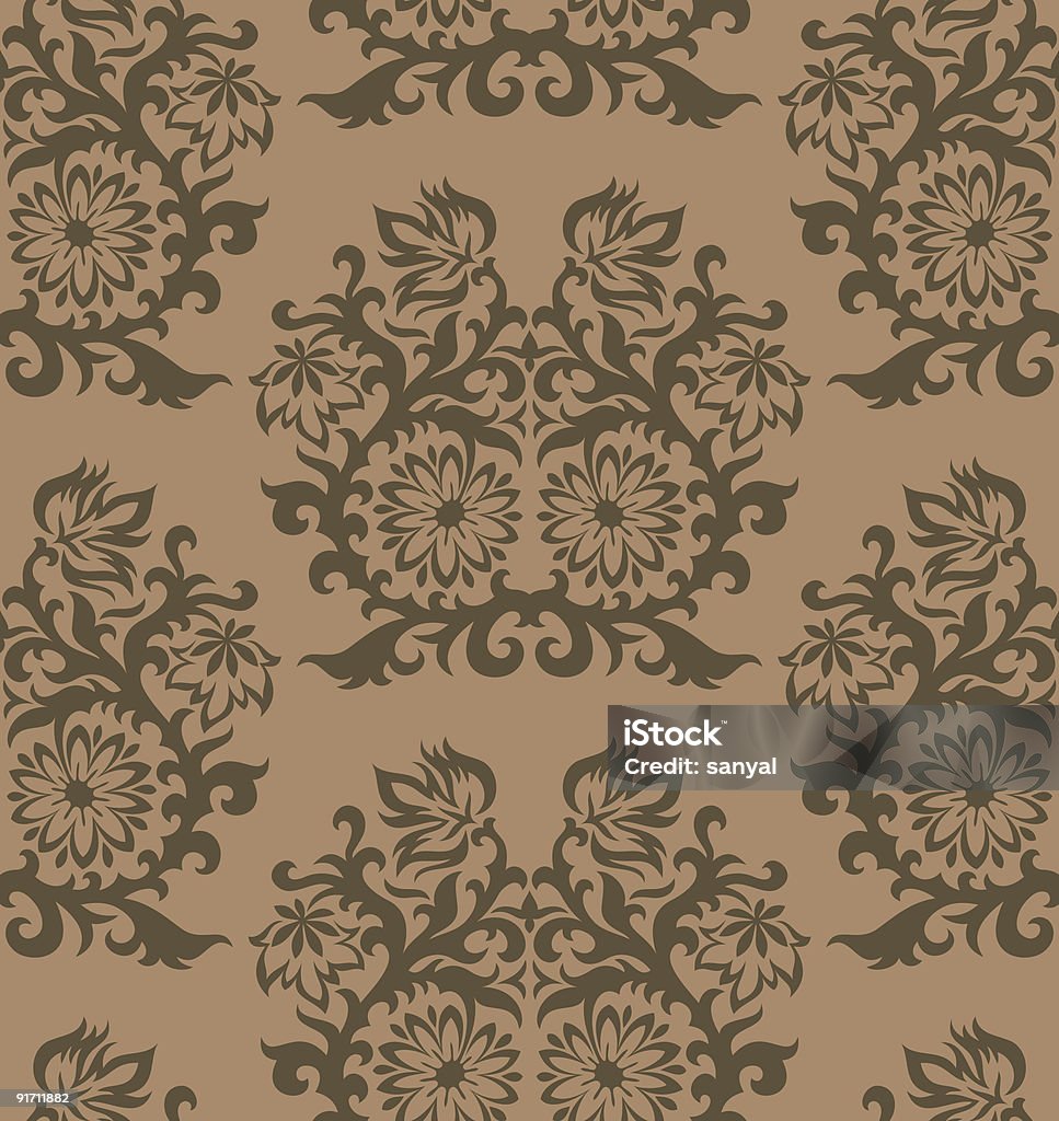 Papel tapiz floral - Ilustración de stock de Abstracto libre de derechos