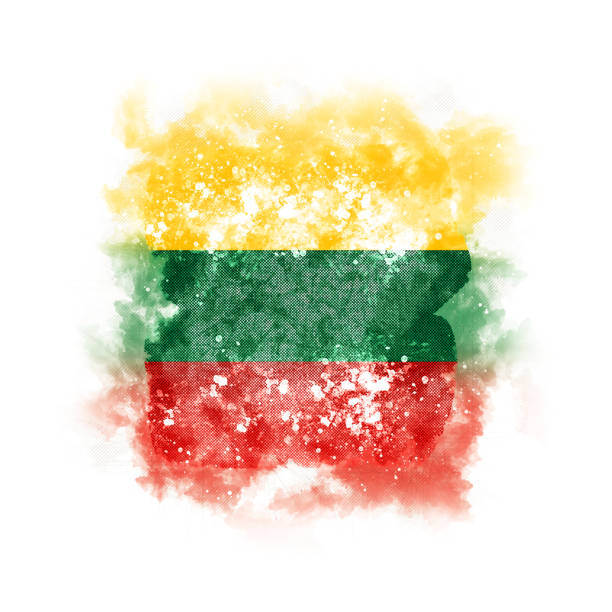 istock Square grunge flag of lithuania 917119858