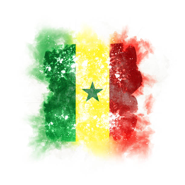 istock Square grunge flag of senegal 917122348