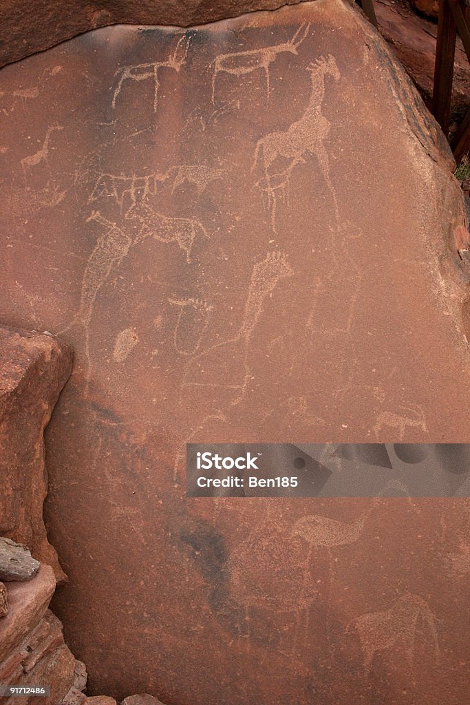 Bushmen Rock Engravings  Africa Stock Photo