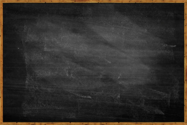 istock Frame Blank chalk rubbed out on blackboard for text or drawing or education graphic. 917125552