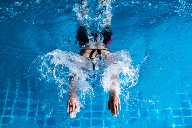istock Swimmers are swimming 
