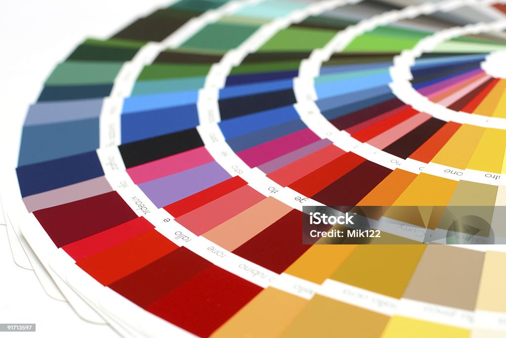 RAL Beispiel Farben Katalog - Lizenzfrei Farbton Stock-Foto