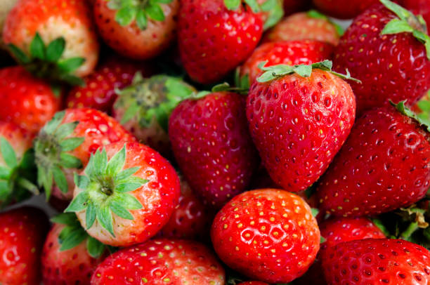 istock Group of red ripe strawberry 917139074