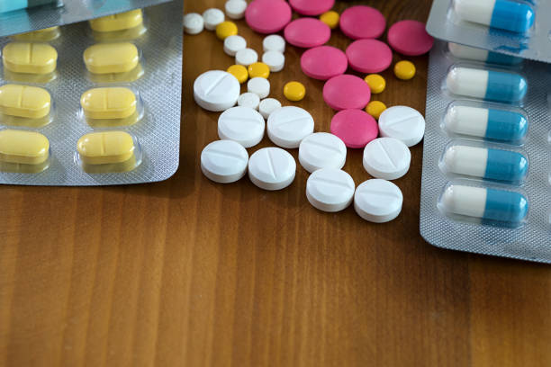 istock Drug Pharmacy prohibited substances medicine Packaging of tablets 917139954