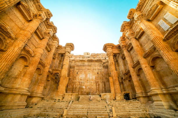 Bacchus Temple in Baalbek, Lebanon Bacchus Temple in Baalbek, Lebanon lebanon beirut stock pictures, royalty-free photos & images