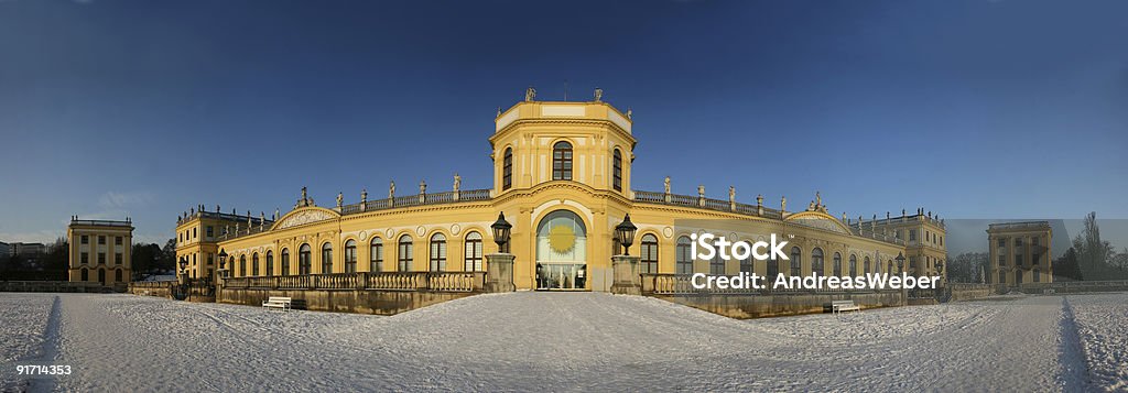 Orangery in Kassel - 200° panorama in winter  Museum Stock Photo