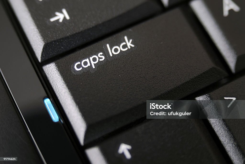 Caps Lock on  Backspace Stock Photo