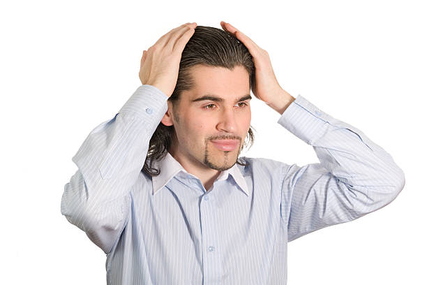 istock Young handsome male preens himself isolated white 91714637