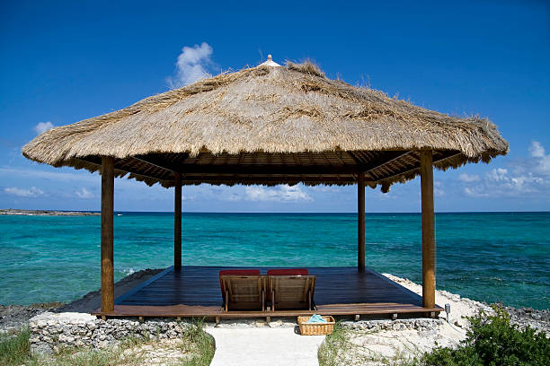 istock Tropical island beach hut 91714884