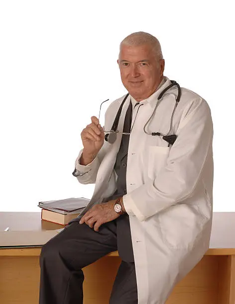 Photo of Doctor on White Vertical