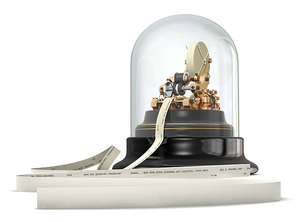 Ananiver sandaler søvn A Domed Stock Ticker With Ticker Tape Running Out Of It Stock Photo -  Download Image Now - iStock