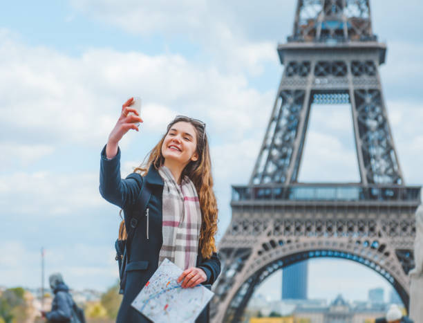 istock Young woman taking selfie with smartphone 917159106