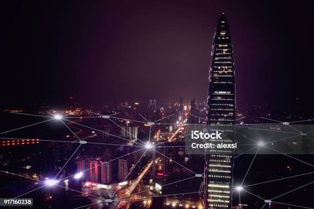 Future Technology Network Connection Computer Network Connection Modern City Future Technology Stock Photo ...