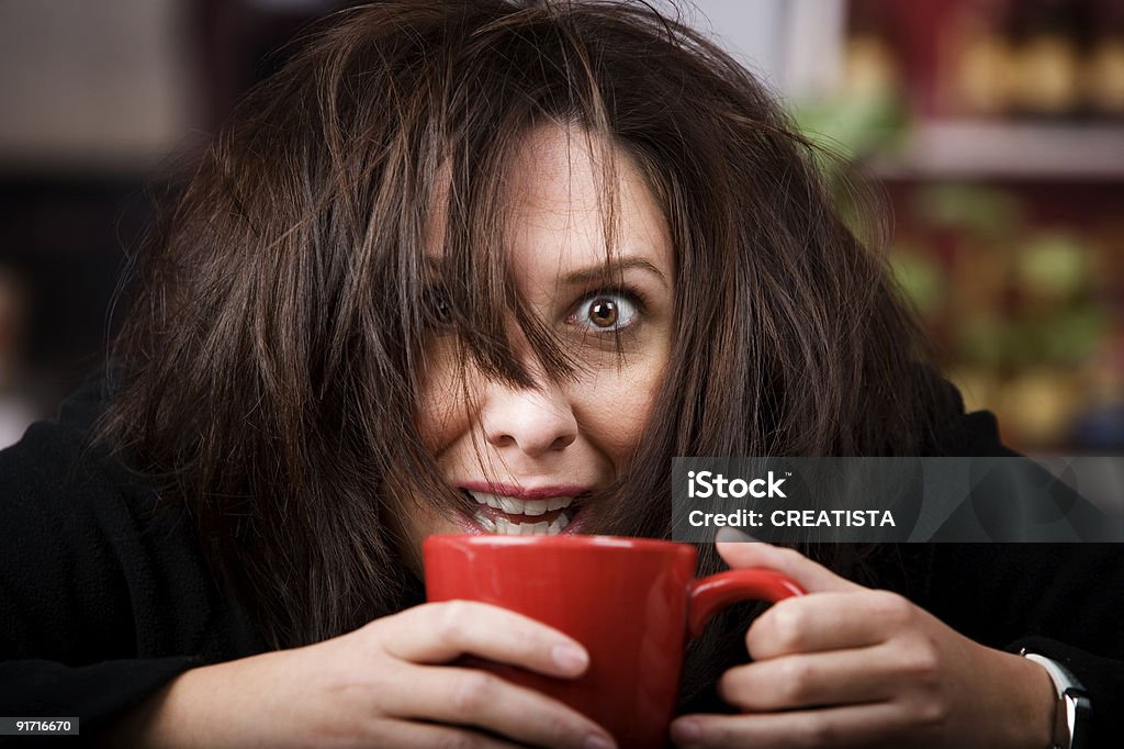 Sete caffè donna - Foto stock royalty-free di Caffeina