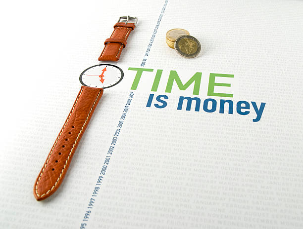 Wristwatch - time is money stock photo