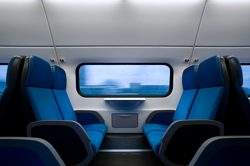 Interior view of modern Dutch train