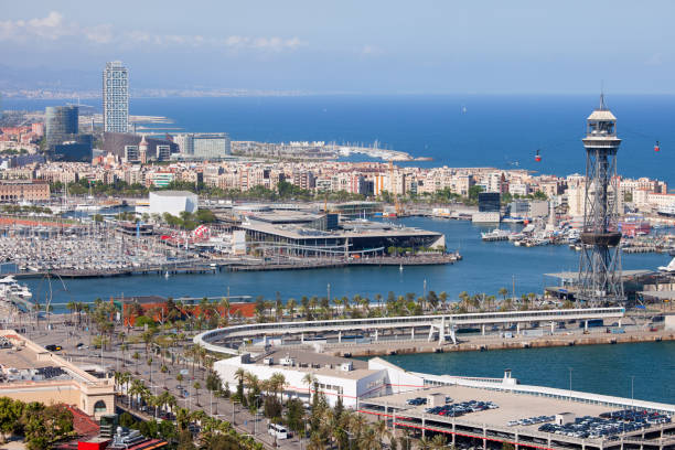 istock Port Vell in Barcelona from Above 917170062